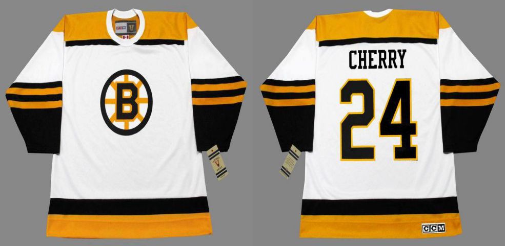 2019 Men Boston Bruins #24 Cherry White CCM NHL jerseys